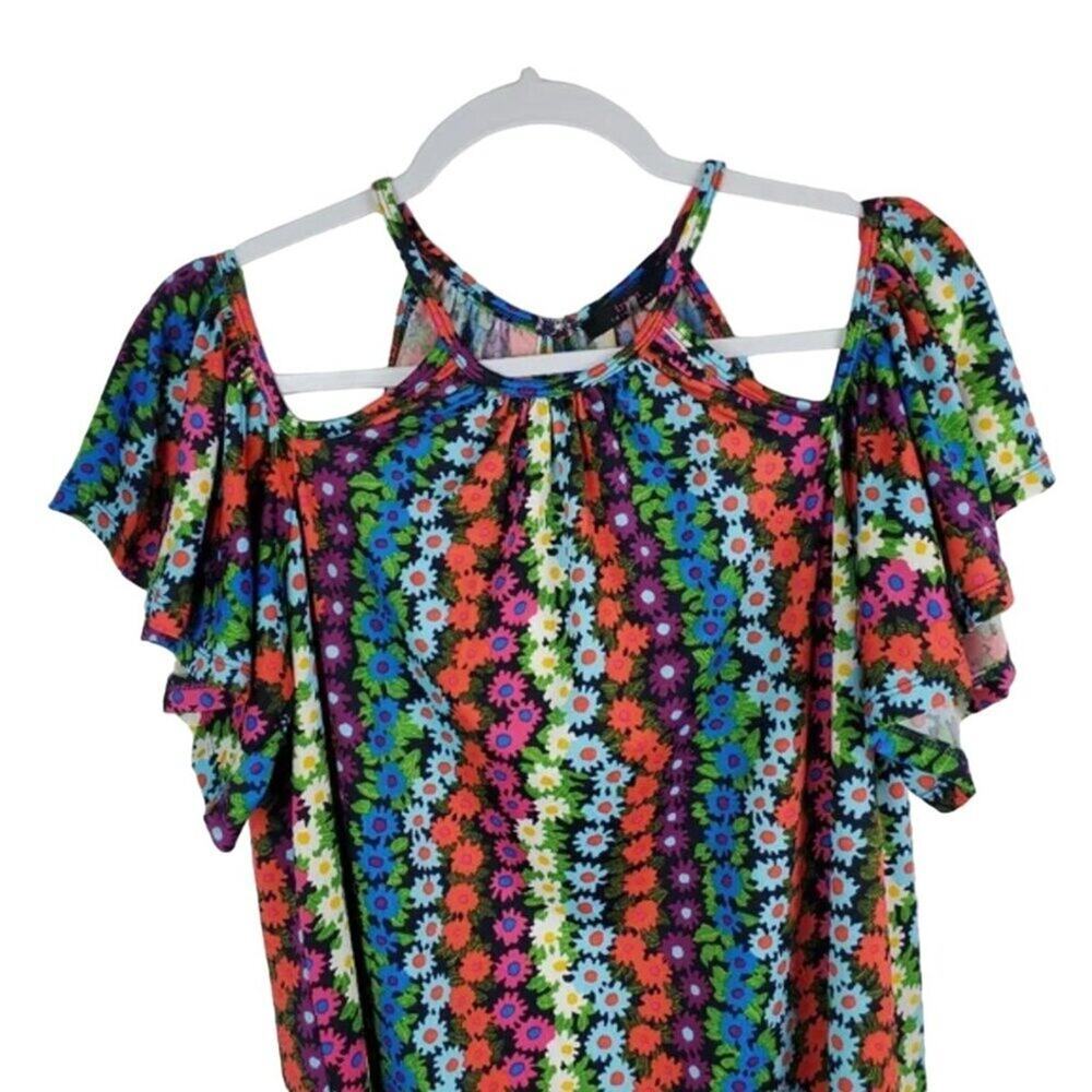 Trina Turk Viola Cold Shoulder Dress Women's Size Medium Like New Condition No F - Picture 5 of 6